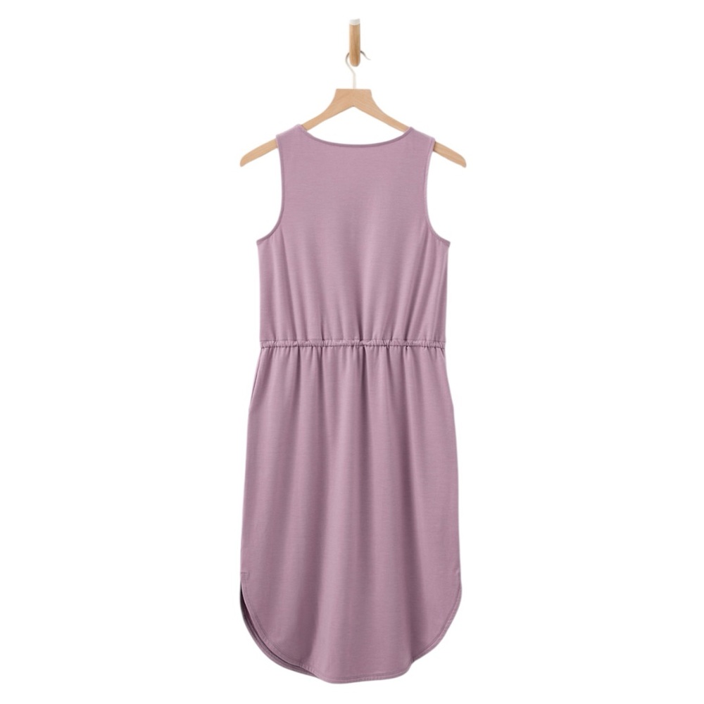 Garnet Hill Recycled Easy Knit Tank Dress in Purple Size Medium Knee Length - Picture 2 of 8